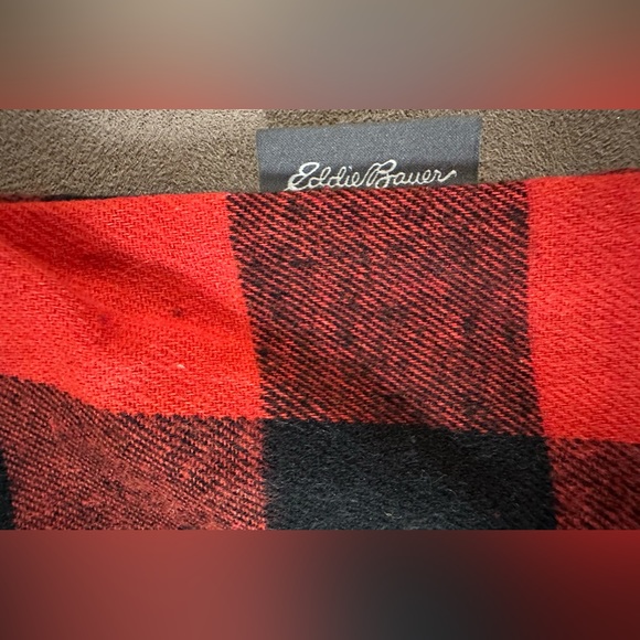 Eddie Bauer Plaid Christmas Stocking Holiday Decor Sherpa Fleece Trim 11X16 - Picture 6 of 16